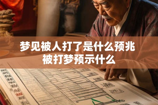 梦见被人打了是什么预兆 被打梦预示什么