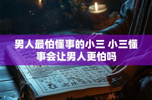 男人最怕懂事的小三 小三懂事会让男人更怕吗