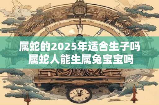 属蛇的2025年适合生子吗 属蛇人能生属兔宝宝吗 属蛇的2025年适合生子吗 属蛇人能生属兔宝宝吗