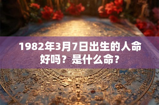 1982年3月7日出生的人命好吗?是什么命? 1982年3月7日出生的人命好吗?是什么命?