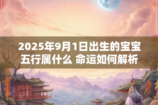 2025年9月1日出生的宝宝五行属什么 命运如何解析
