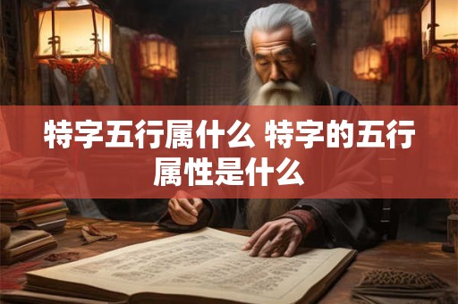 特字五行属什么 特字的五行属性是什么