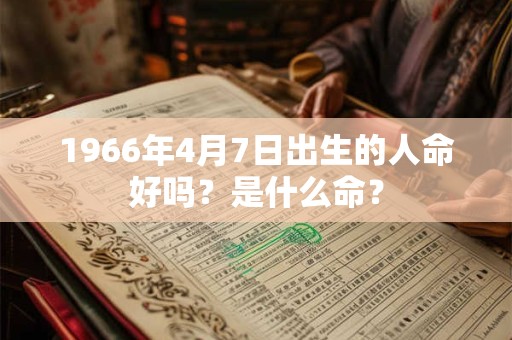 1966年4月7日出生的人命好吗？是什么命？