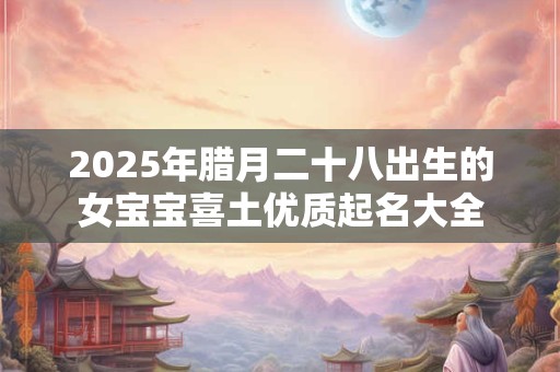 2025年腊月二十八出生的女宝宝喜土优质起名大全
