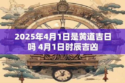 2025年4月1日是黄道吉日吗 4月1日时辰吉凶