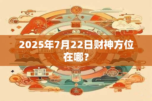 2025年7月22日财神方位在哪？