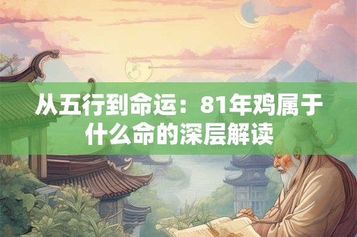 从五行到命运：81年鸡属于什么命的深层解读