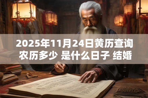 2025年11月24日黄历查询 农历多少 是什么日子 结婚吉时