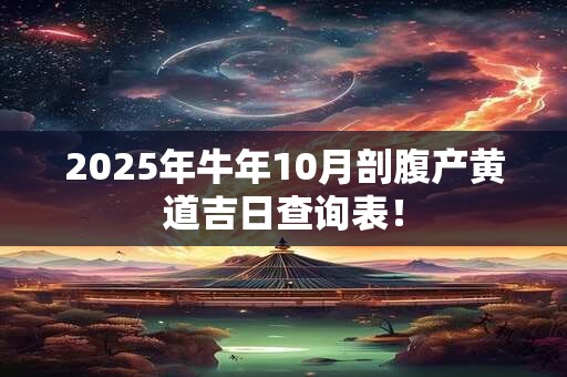 2025年牛年10月剖腹产黄道吉日查询表! 2025年牛年10月剖腹产黄道吉日查询表!