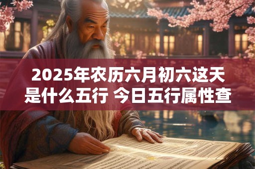 2025年农历六月初六这天是什么五行 今日五行属性查询