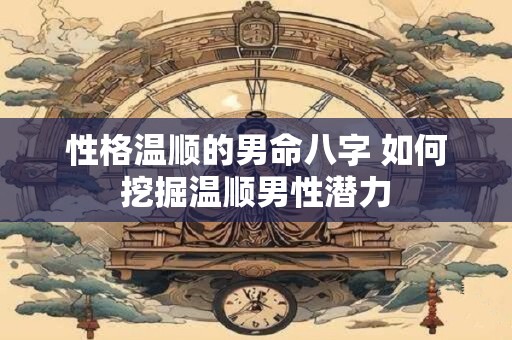 性格温顺的男命八字 如何挖掘温顺男性潜力