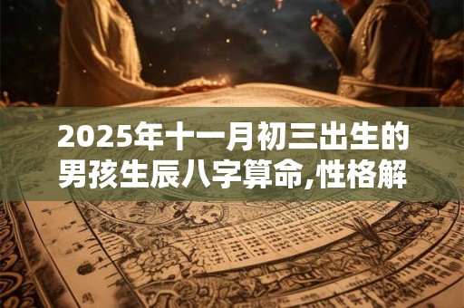 2025年十一月初三出生的男孩生辰八字算命,性格解析