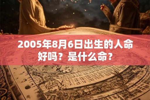 详细阅读:2005年8月6日出生的人命好吗?是什么命? 2005年8月6日出生的人命好吗?是什么命?