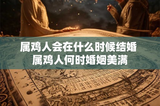 属鸡人会在什么时候结婚 属鸡人何时婚姻美满