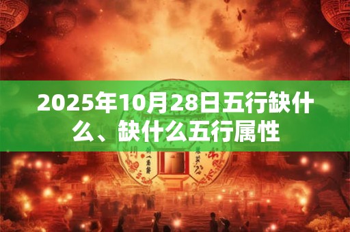 2025年10月28日五行缺什么、缺什么五行属性