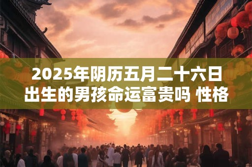 2025年阴历五月二十六日出生的男孩命运富贵吗 性格好吗