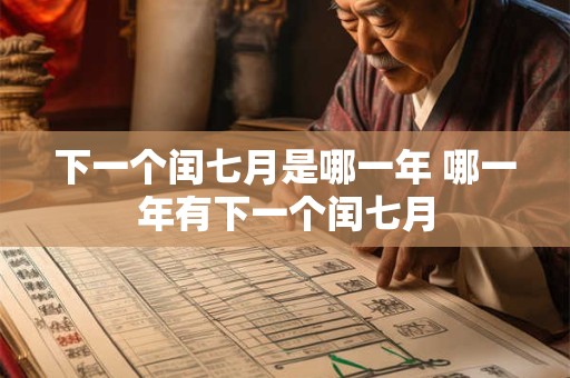 下一个闰七月是哪一年 哪一年有下一个闰七月