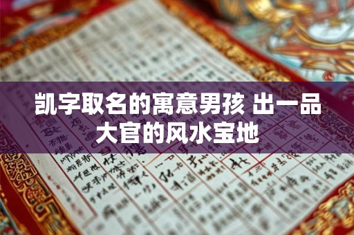 凯字取名的寓意男孩 出一品大官的风水宝地