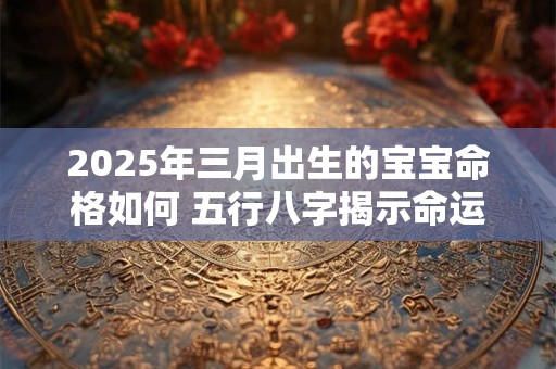 2025年三月出生的宝宝命格如何 五行八字揭示命运玄机