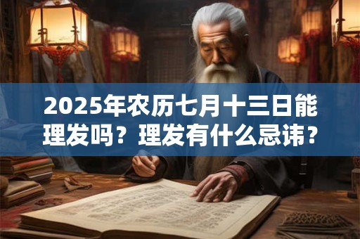 2025年农历七月十三日能理发吗？理发有什么忌讳？