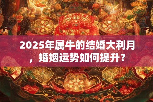2025年属牛的结婚大利月，婚姻运势如何提升？