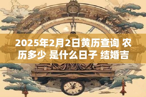 2025年2月2日黄历查询 农历多少 是什么日子 结婚吉时