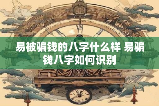 易被骗钱的八字什么样 易骗钱八字如何识别