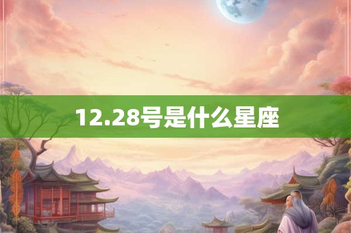 12.28号是什么星座