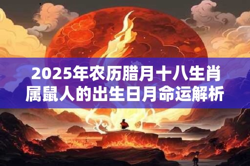 2025年农历腊月十八生肖属鼠人的出生日月命运解析