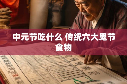 中元节吃什么 传统六大鬼节食物