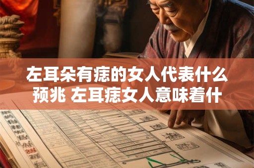 左耳朵有痣的女人代表什么预兆 左耳痣女人意味着什么