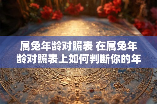 属兔年龄对照表 在属兔年龄对照表上如何判断你的年龄属于哪个生肖