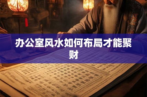 办公室风水如何布局才能聚财