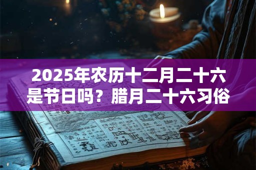 2025年农历十二月二十六是节日吗？腊月二十六习俗