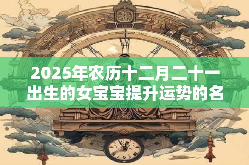 2025年农历十二月二十一出生的女宝宝提升运势的名字