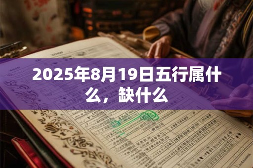 2025年8月19日五行属什么，缺什么