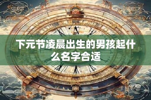 下元节凌晨出生的男孩起什么名字合适