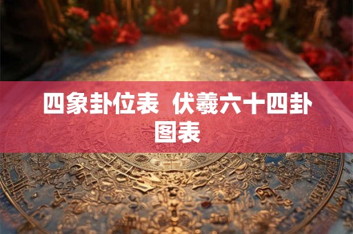 四象卦位表  伏羲六十四卦图表