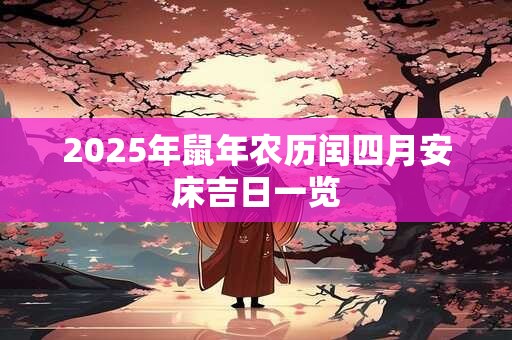 2025年鼠年农历闰四月安床吉日一览