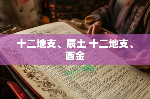 十二地支、辰土 十二地支、酉金