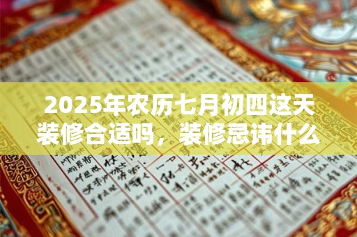 2025年农历七月初四这天装修合适吗，装修忌讳什么？