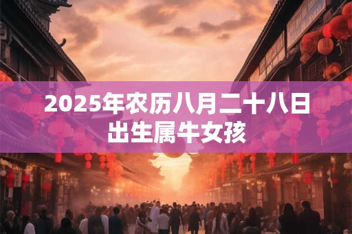 2025年农历八月二十八日出生属牛女孩