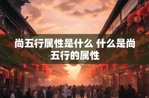 尚五行属性是什么 什么是尚五行的属性