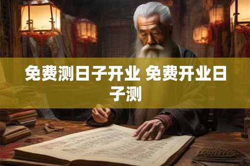 免费测日子开业 免费开业日子测