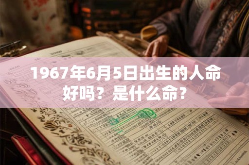 1967年6月5日出生的人命好吗？是什么命？