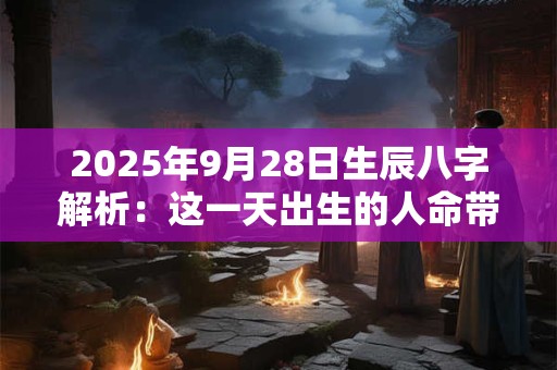 2025年9月28日生辰八字解析：这一天出生的人命带富贵吗
