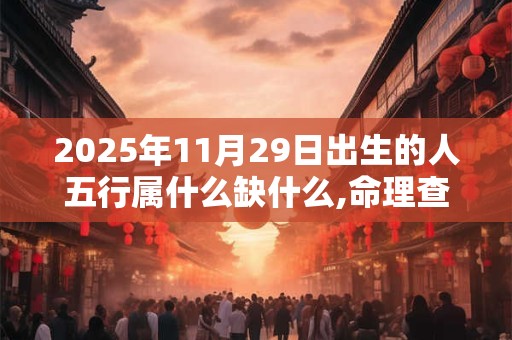 2025年11月29日出生的人五行属什么缺什么,命理查询