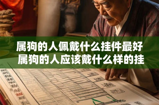 属狗的人佩戴什么挂件最好 属狗的人应该戴什么样的挂件