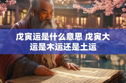 戊寅运是什么意思 戊寅大运是木运还是土运 戊寅运是什么意思 戊寅大运是木运还是土运