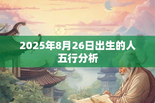 2025年8月26日出生的人五行分析